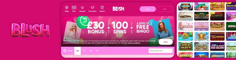 Blush Bingo Casino Bonuses