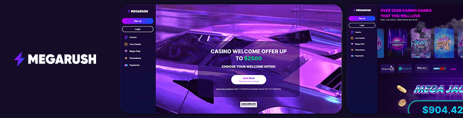 megarush casino bonuses
