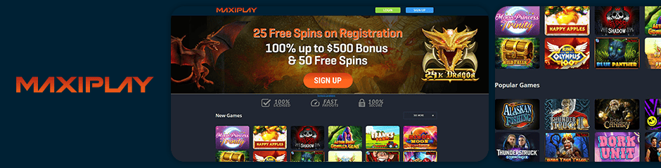 Maxiplay Casino top 10 bonus