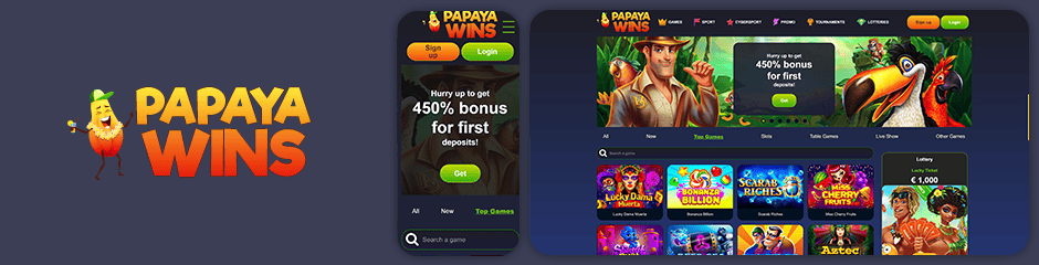 Papaya Wins Casino Bonuses