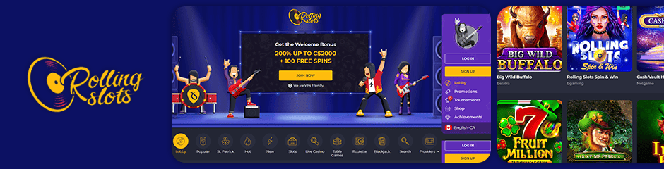 Rolling Slots Casino Bonus