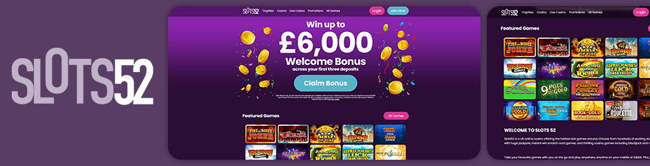 Slots52 Casino Bonuses