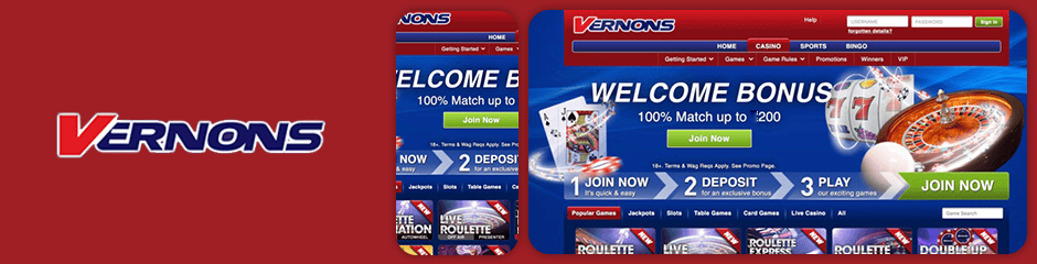 Vernons Casino Bonus
