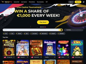 Boomerang Casino website screenshot