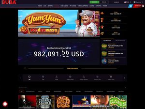 Buba.Games Casino website screenshot