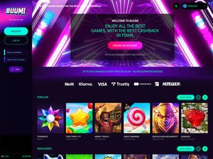 Buumi Casino website screenshot