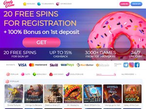 Candy Casino website screenshot