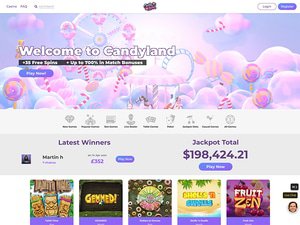 Candy Land Casino website screenshot