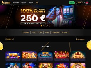 CaptainsBet website screenshot