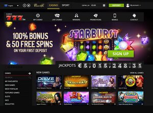 Casino777 website screenshot