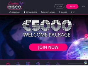 Casino Disco website screenshot