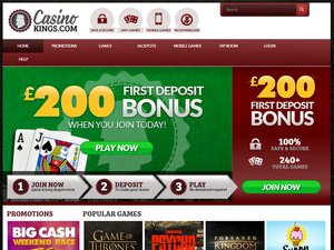 Casino Kings website screenshot