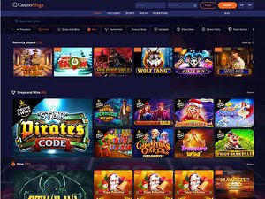 Casino Mega website screenshot