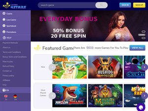 Casino4Stars website screenshot