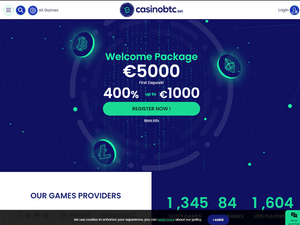 CasinoBTC website screenshot