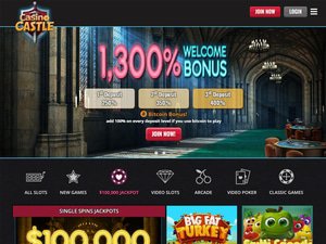 CasinoCastle website screenshot