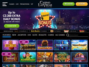 Casino Las Vegas website screenshot