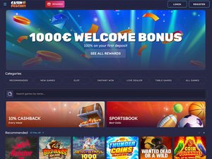 Casino Peaches website screenshot