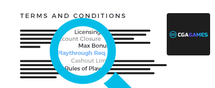 CGA Games Casino Terms