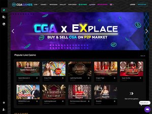 CGA Games Casino website screenshot