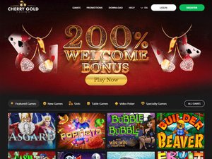 Cherry Gold Casino website screenshot
