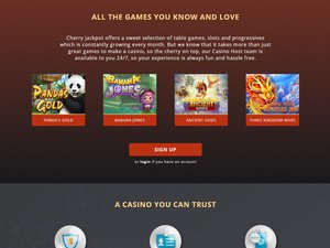 Cherry Jackpot Casino software screenshot