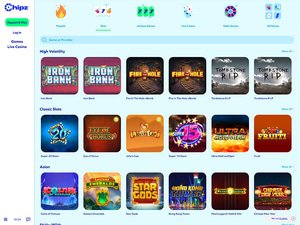 Chipz Casino software screenshot