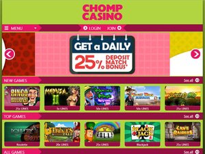 Chomp Casino website screenshot