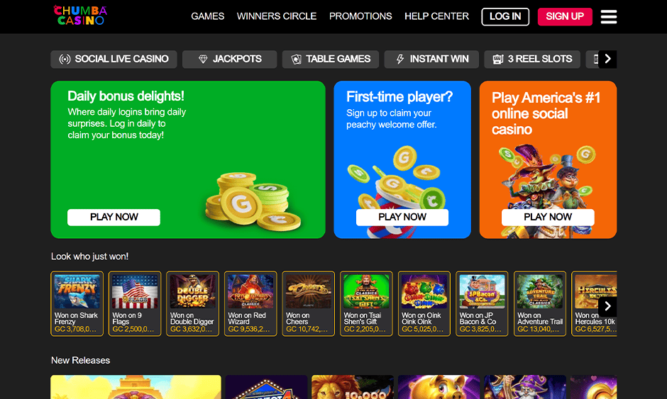 chumba casino canada games screenshot