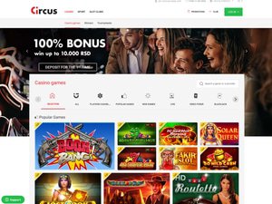 Circus RS Casino website screenshot