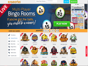 Cyber Spins Casino website screenshot