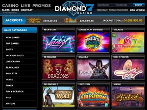 Diamond7 Casino software screenshot