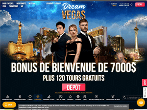 Dream Vegas Casino website screenshot