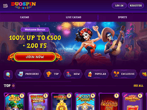 Duospin Casino website screenshot