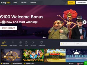 Easybet Casino website screenshot