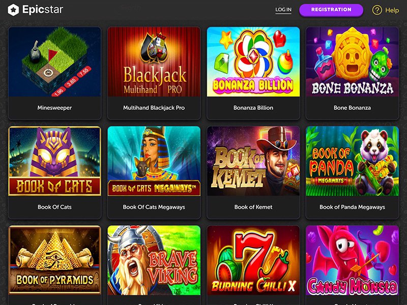 Epicstar Casino games screenshot