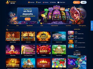 Euphoria Wins Casino website screenshot