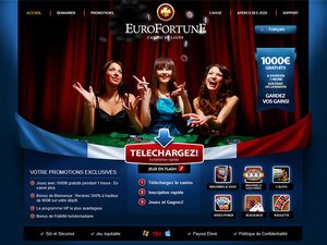 Eurofortune Casino website screenshot