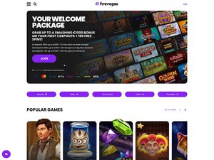 FireVegas Casino website screenshot