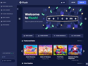 Flush Casino website screenshot