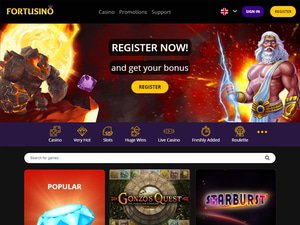 Fortusino website screenshot