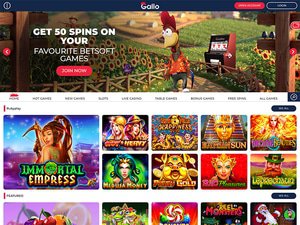 Gallo Casino website screenshot