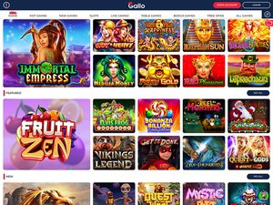 Gallo Casino software screenshot
