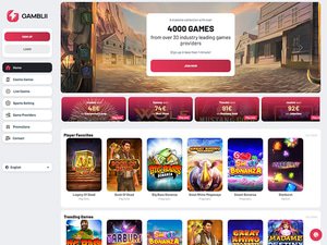 Gamblii Casino website screenshot