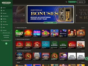 Gambols Casino website screenshot