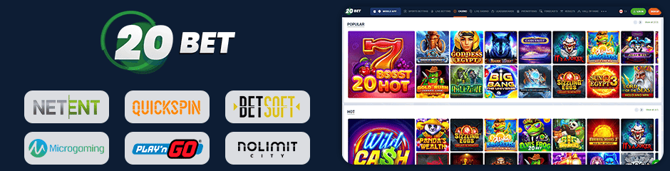 20Bet Casino games and software