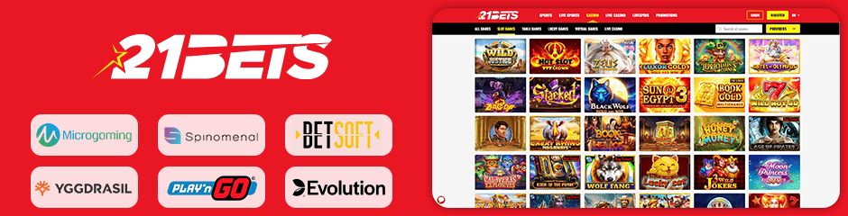 21Bets Casino games and software