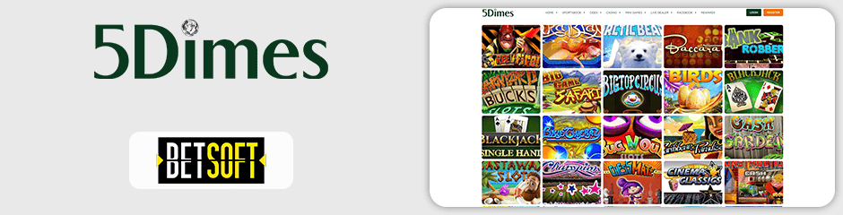5 dimes casino games and software
