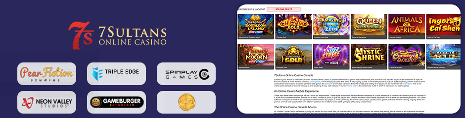 7 Sultans Casino games and software