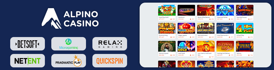 Alpino Casino games and software